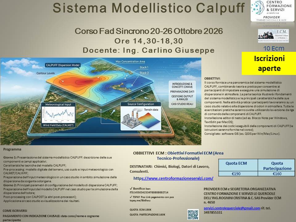 sistema modellistico calpuff